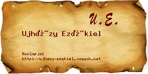 Ujházy Ezékiel névjegykártya
